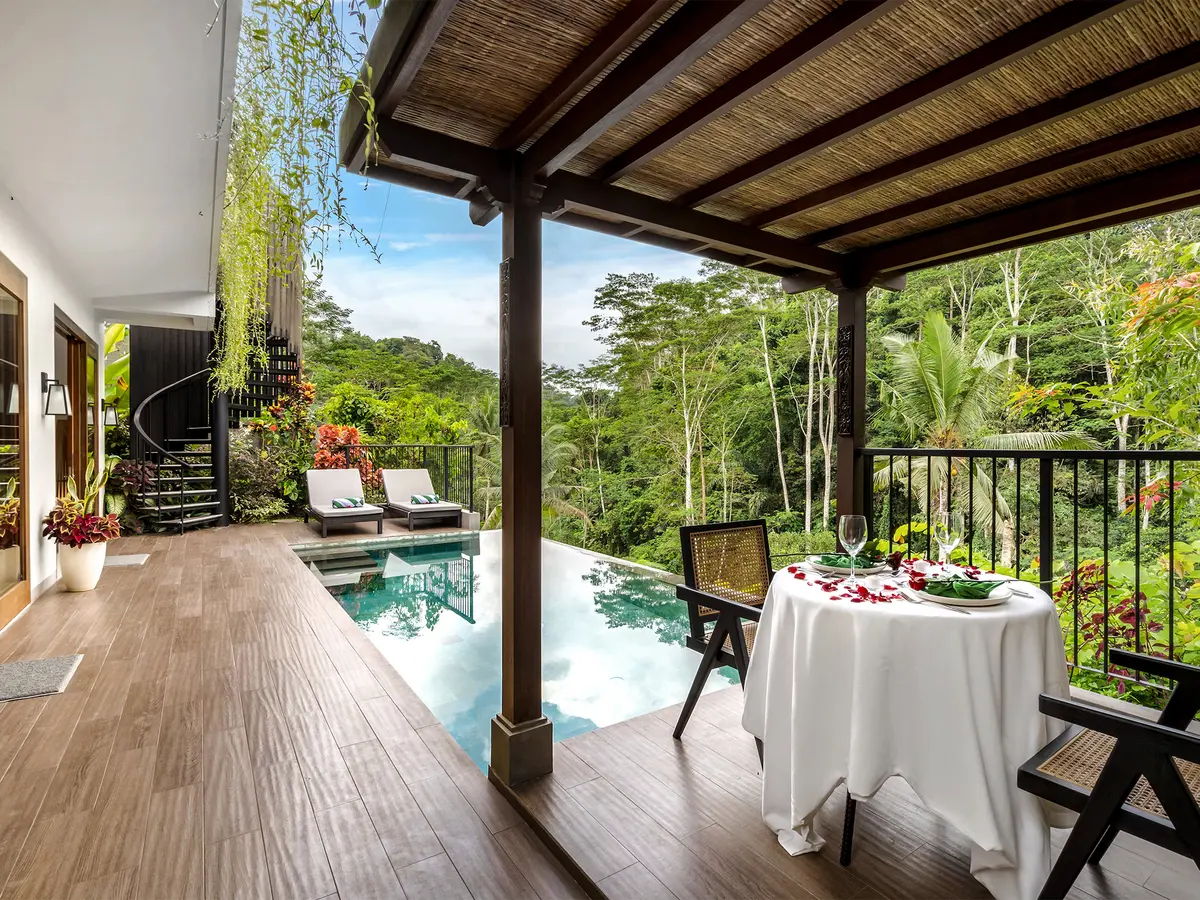 Pala Ubud - Villa Catur - Romantic dining pavilion
