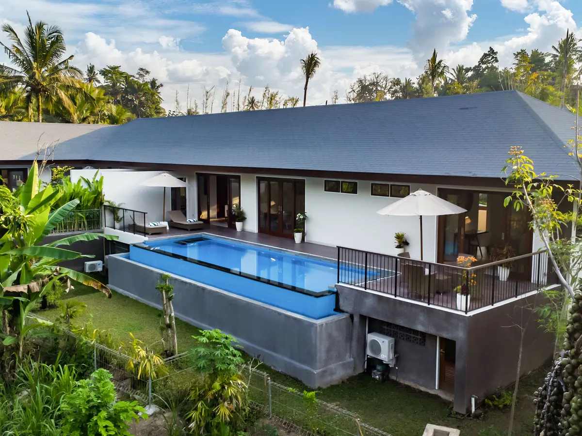 Pala Ubud - Villa Seraya A - Modern classic tropical riverside villa