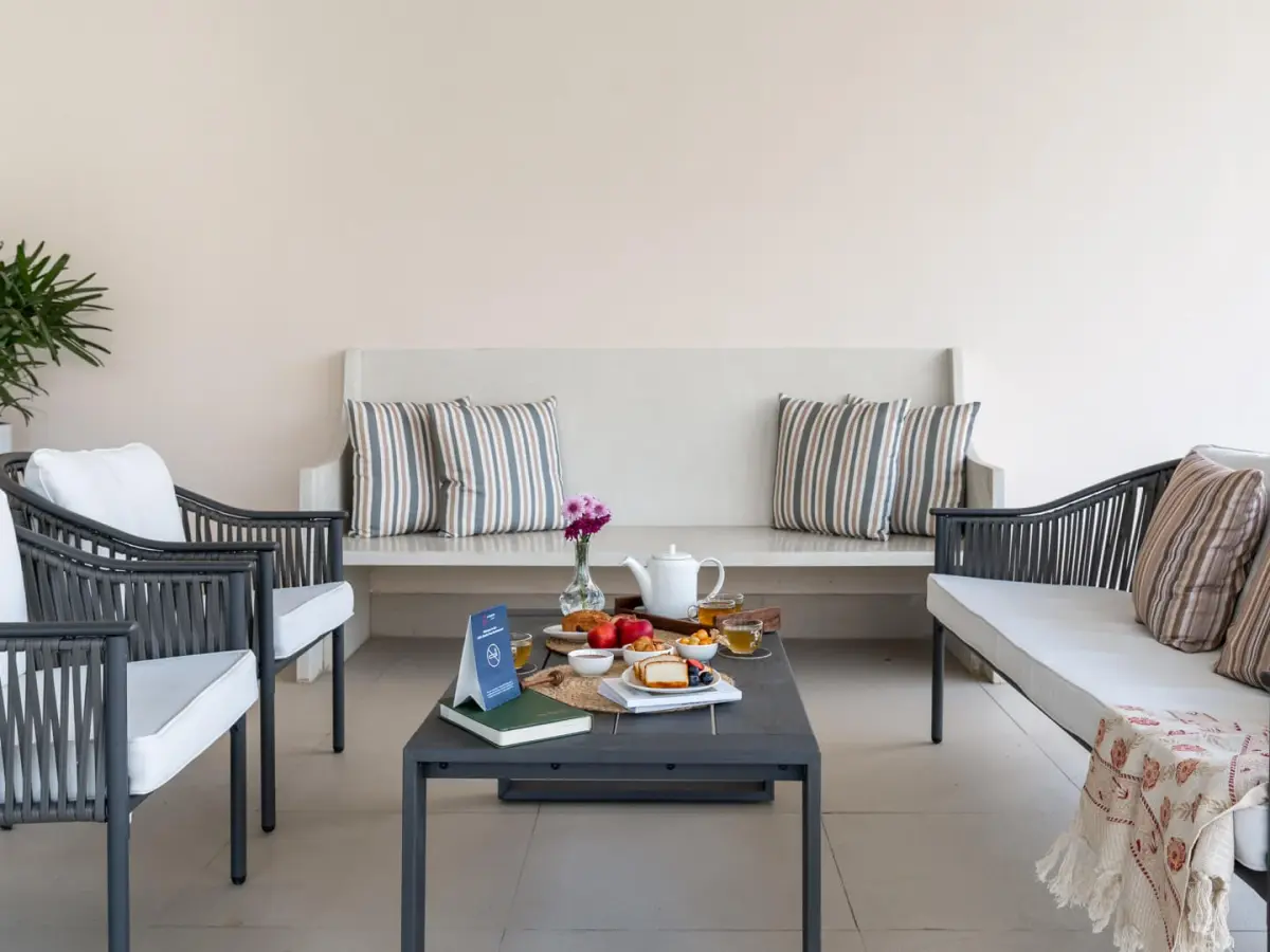 Outdoor seating area | Ushta Villa | Alibaug