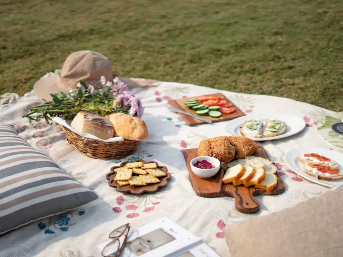 Picnic setup in the garden | Ushta Villa | Alibaug