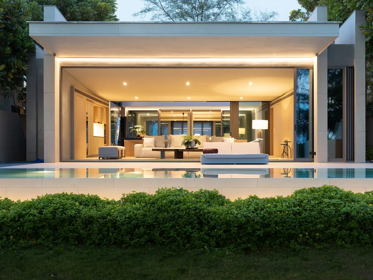 Veyla Beach Villa 6 - Calming pool and living terrace area