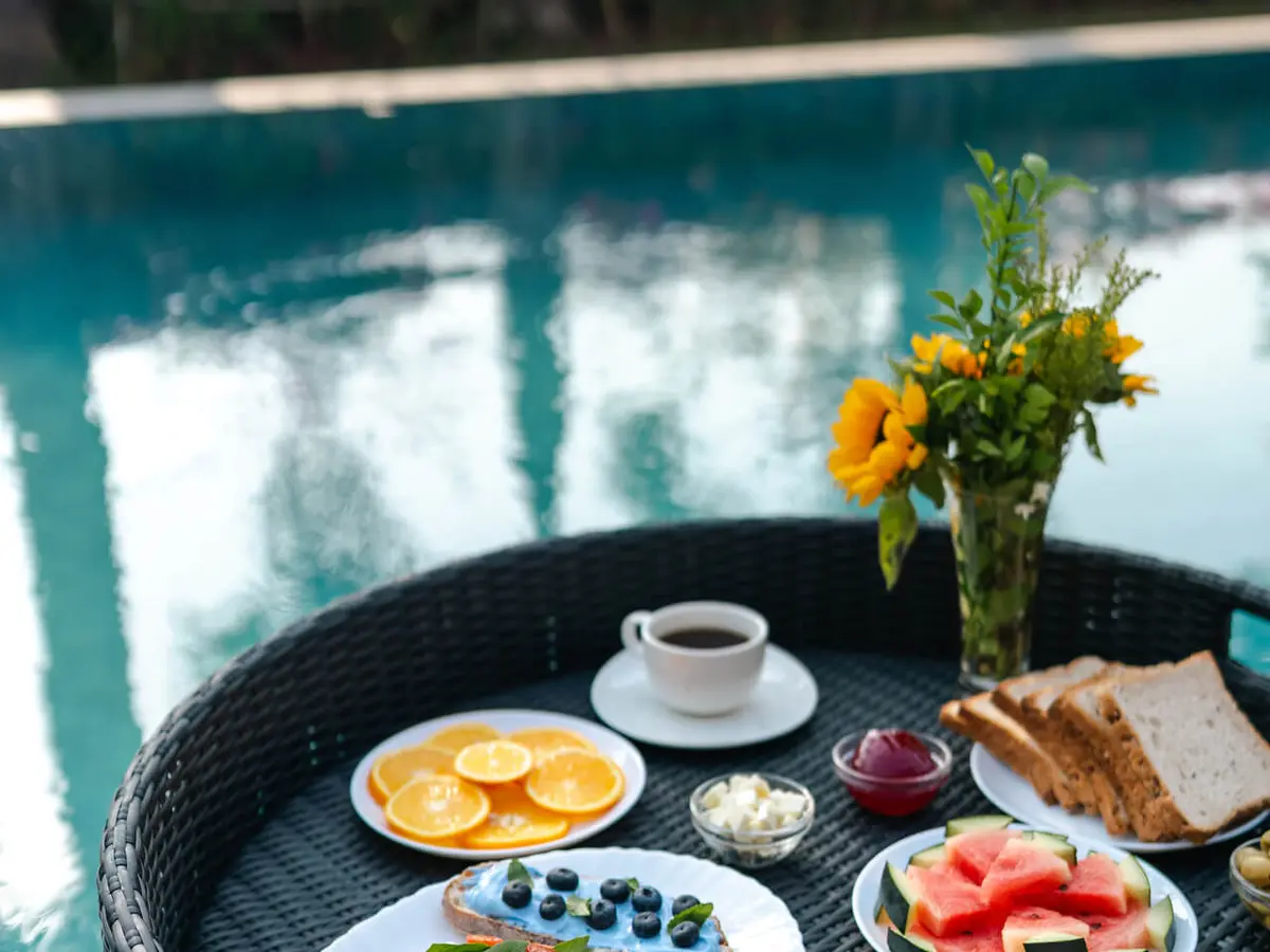 Floating Breakfast | Villa In Alibaug | Villa Amber | Lohono Stays