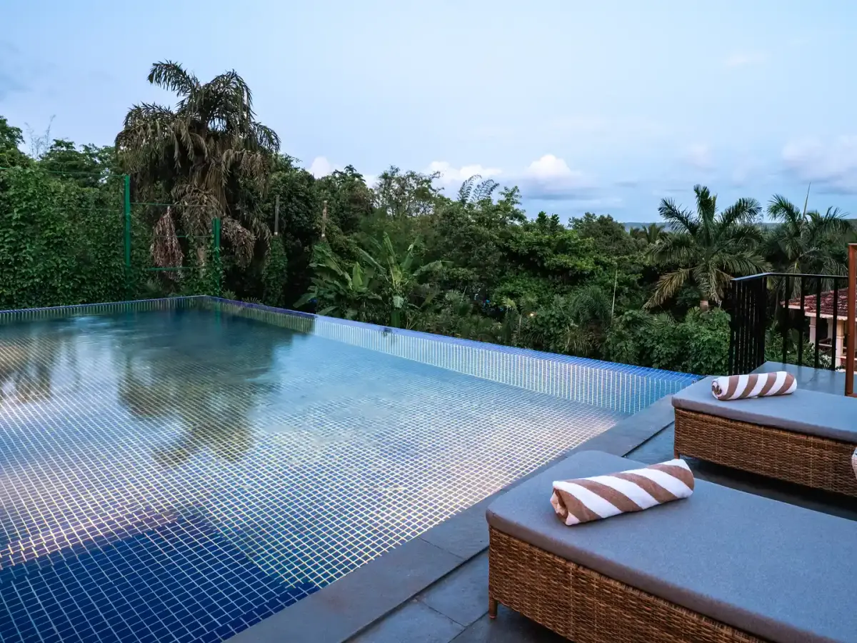 Evening Pool View | Azora Villa, Goa