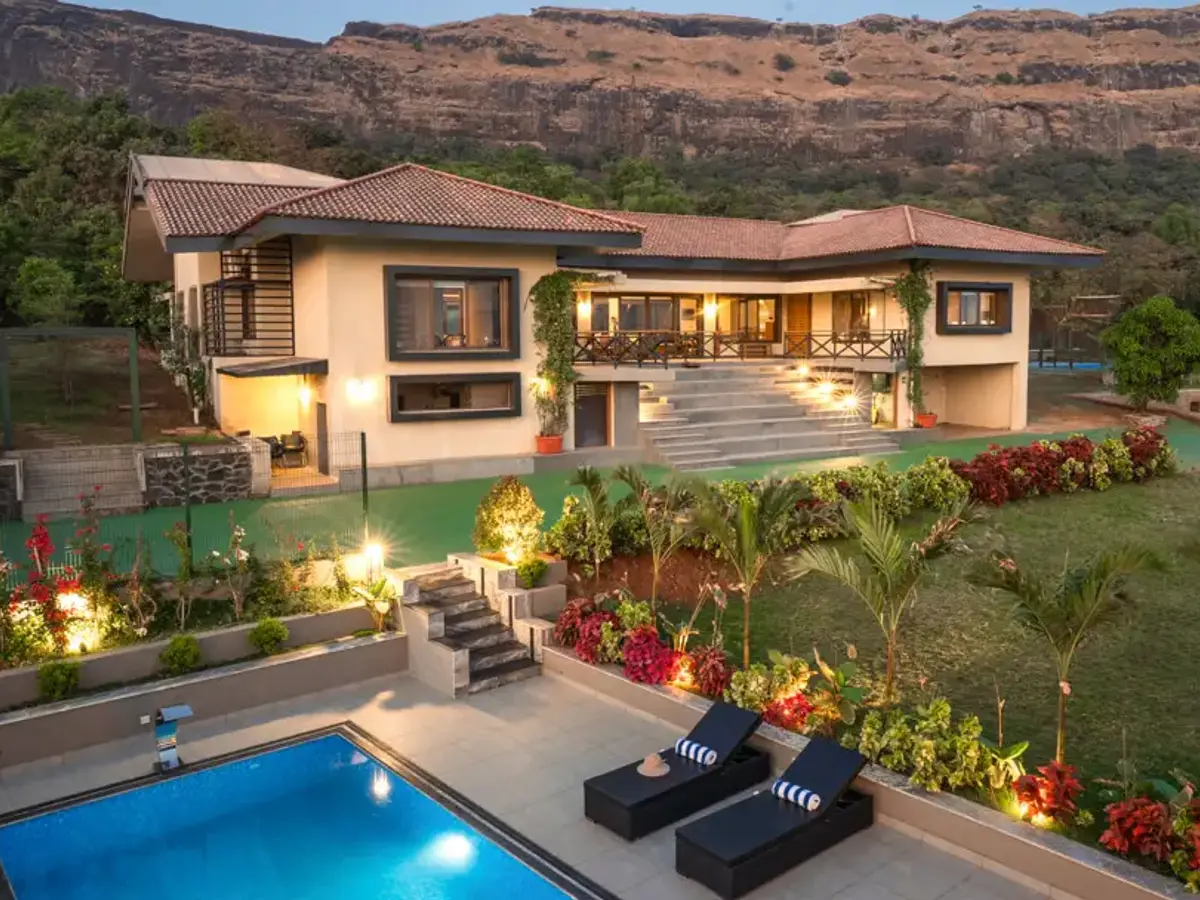 Evening Facade | Villa Myst | Lonavala