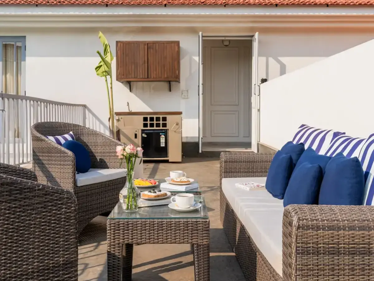 Terrace Seating | Vitalda Serenity Villa, Goa