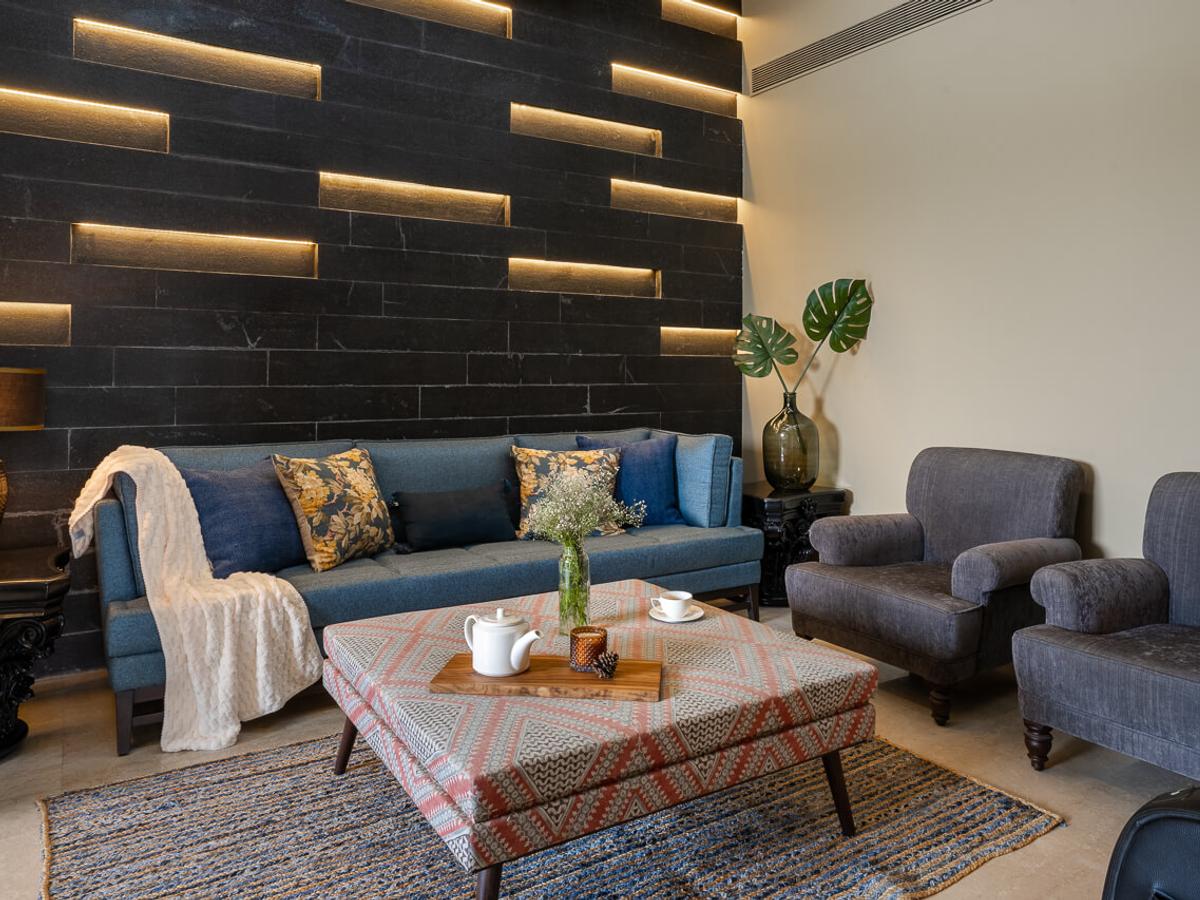 Master Bedroom Lounge | Bamboo Breeze by Lohono Stays 