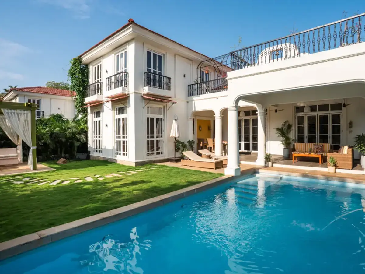 Poolside Facade | Beleza Villa B by Lohono Stays