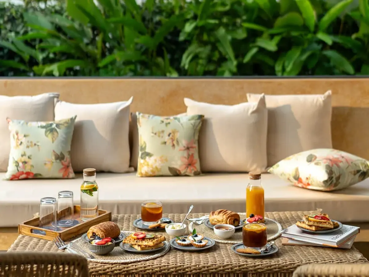 outdoor seating area