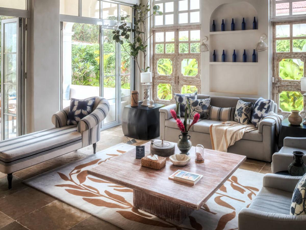 Living Area | Calisto Villa E by Lohono Stays