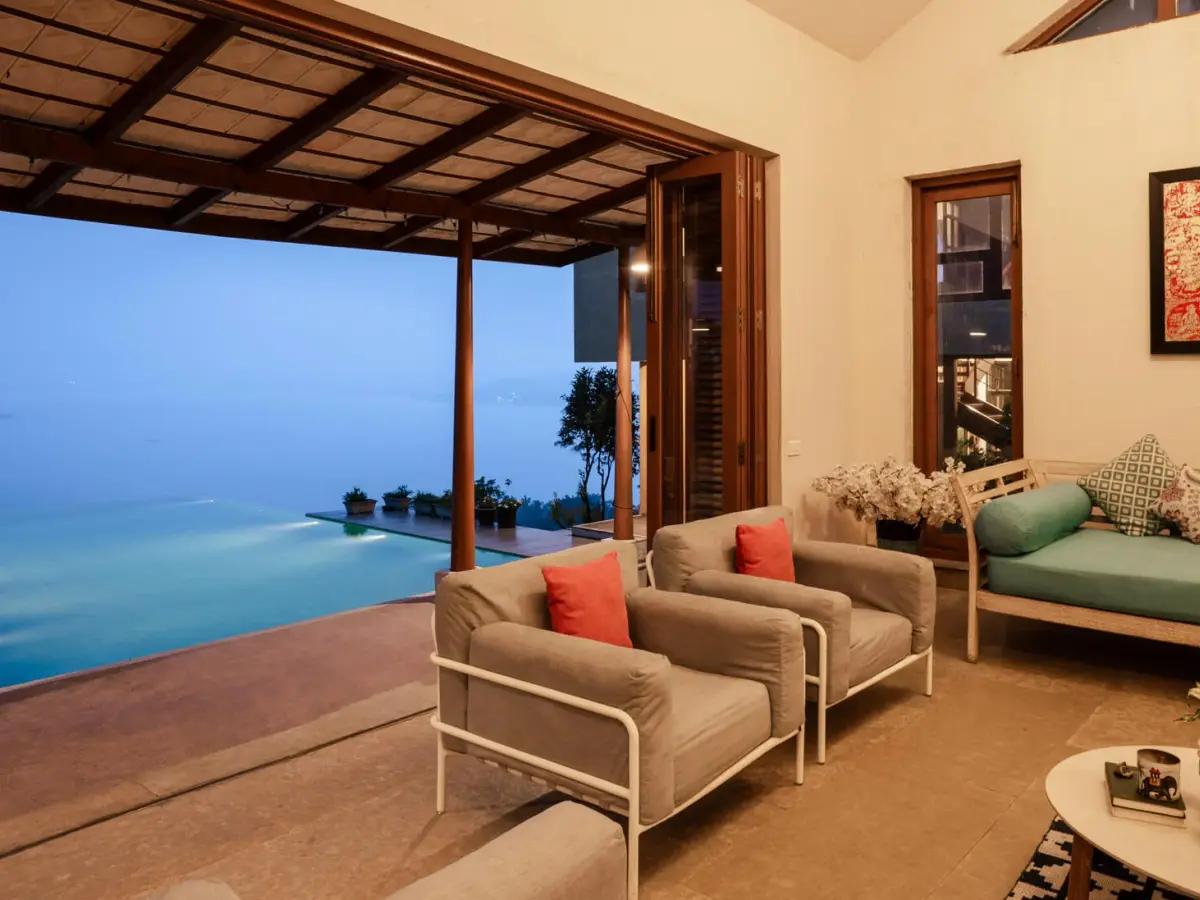 Villa views in Evening | Private Villas in Pawna