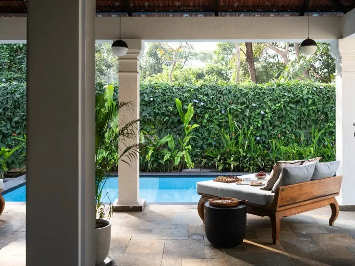 Outdoor Poolside Area | Regato Villa D by Lohono Stays