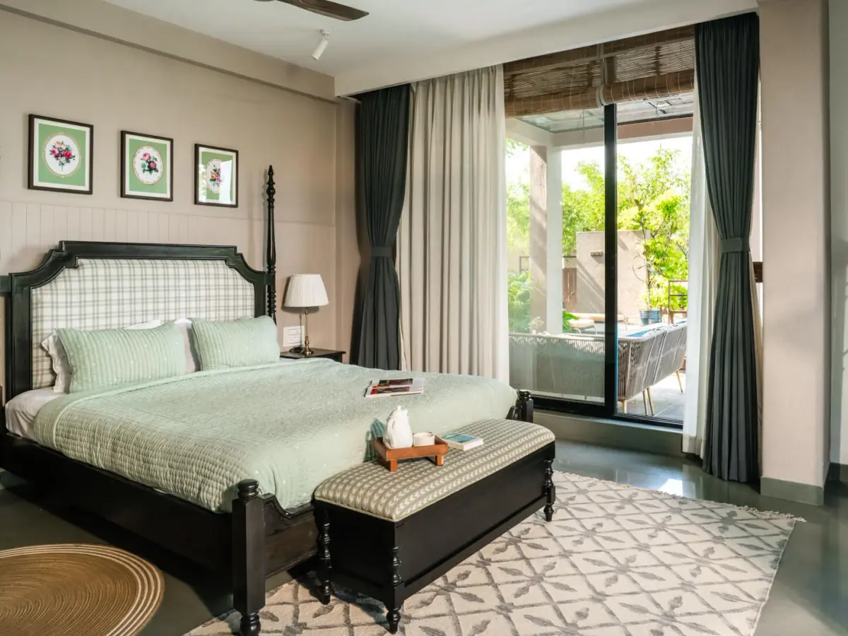 Poolside Bedroom | Rigveda Villa | Lonavala