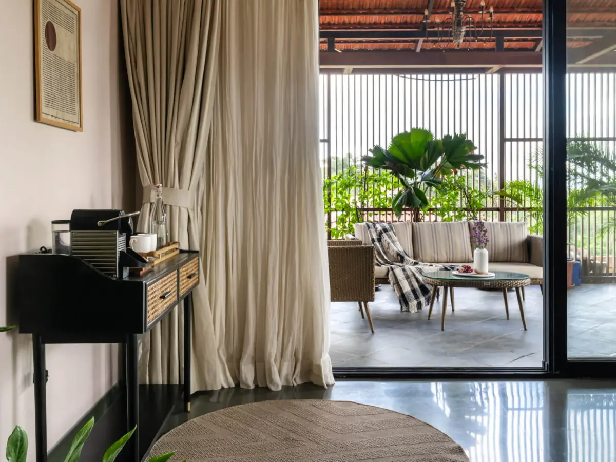 Master Bedroom Lounge Area | Rigveda Villa | Lonavala