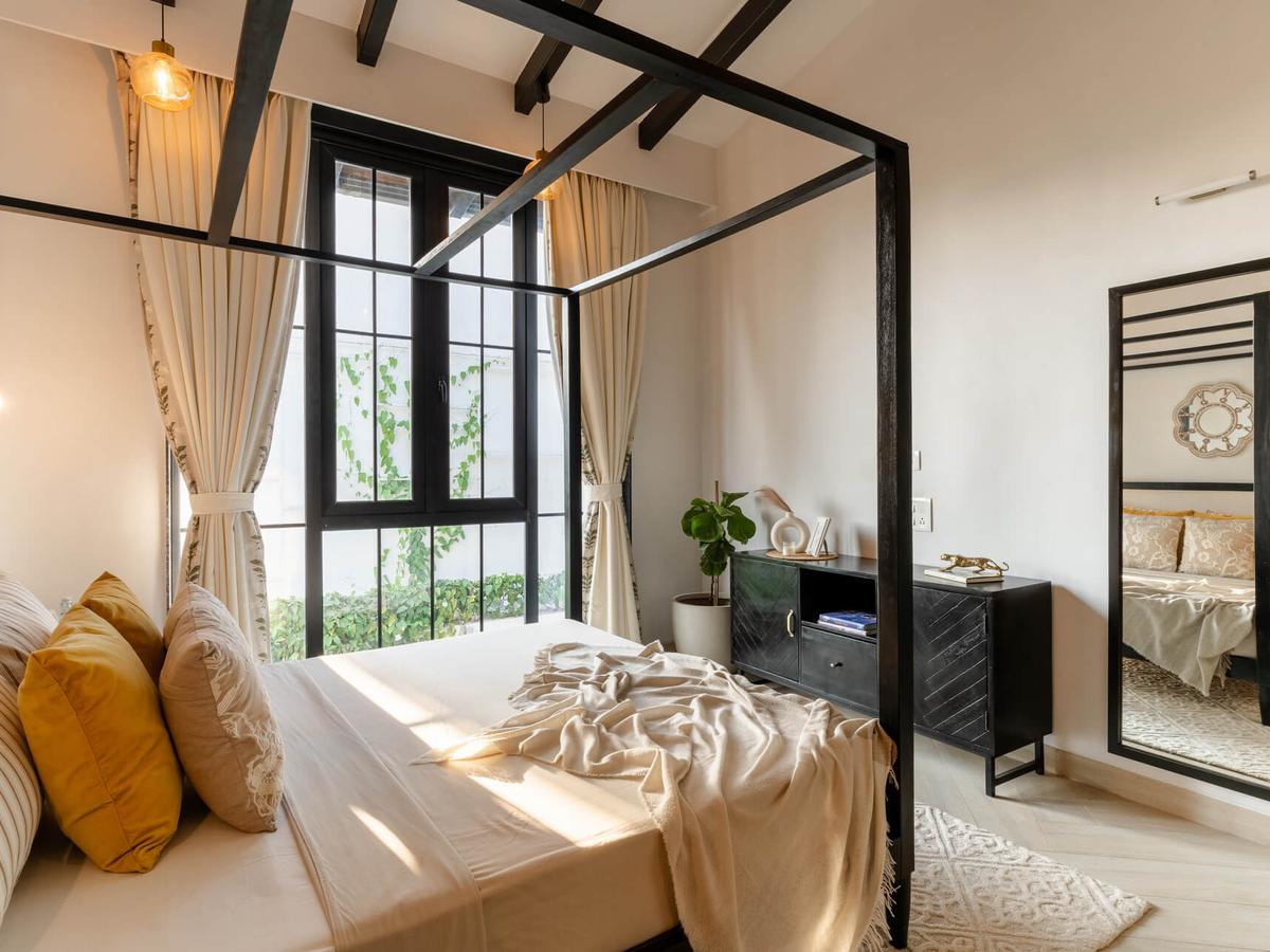 Bedroom with views | Siena A - Villa In Alibaug | Lohono Stays