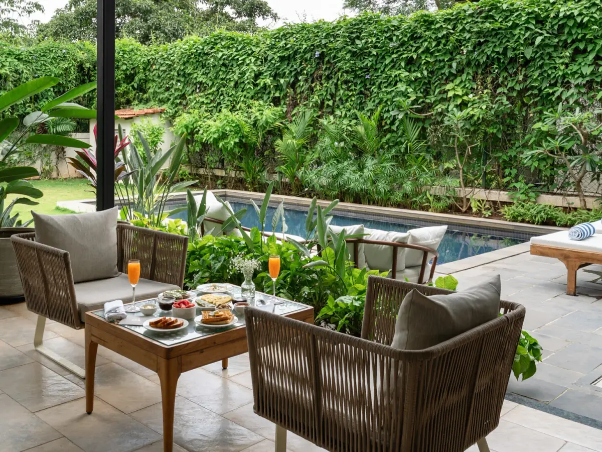 Outdoor seating area | Siena Villa B by Lohono Stays