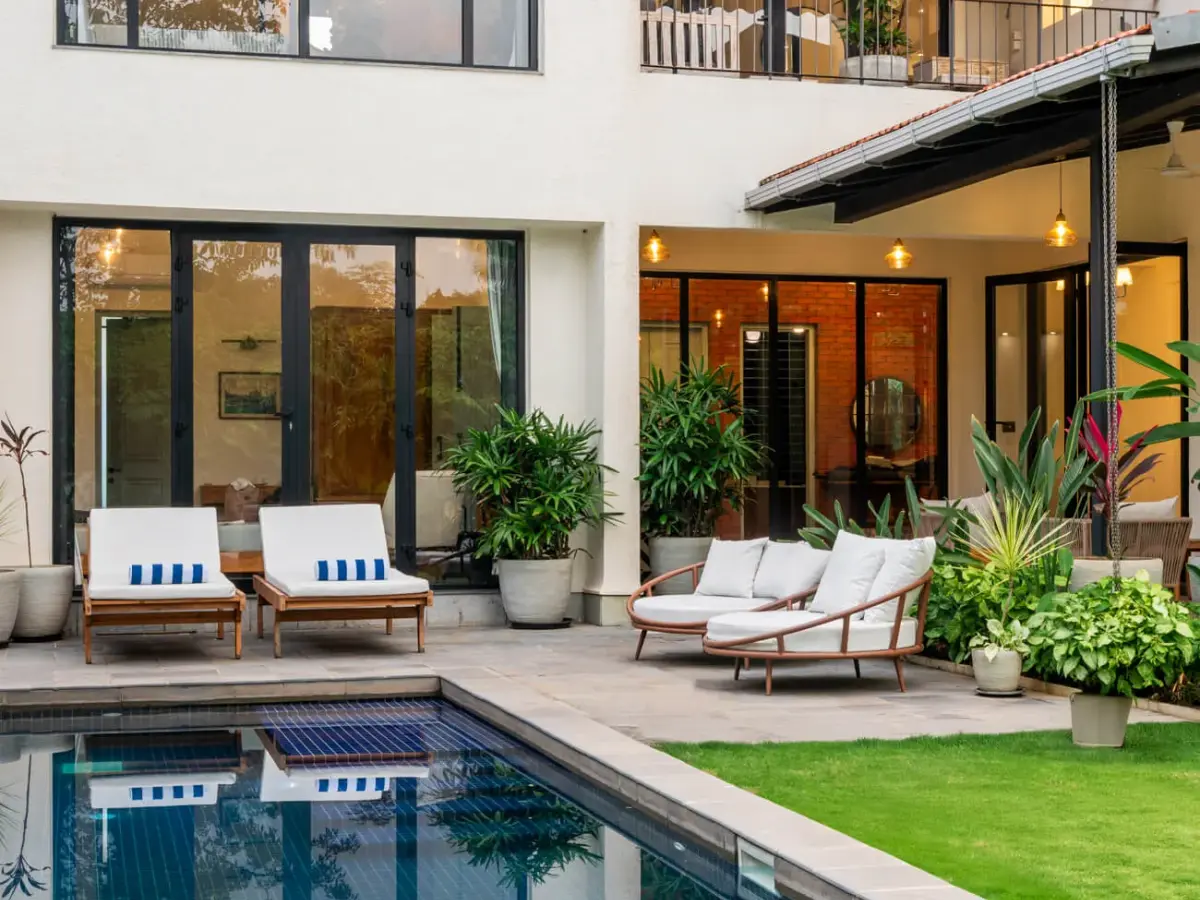 Evening Facade | Siena Villa B by Lohono Stays