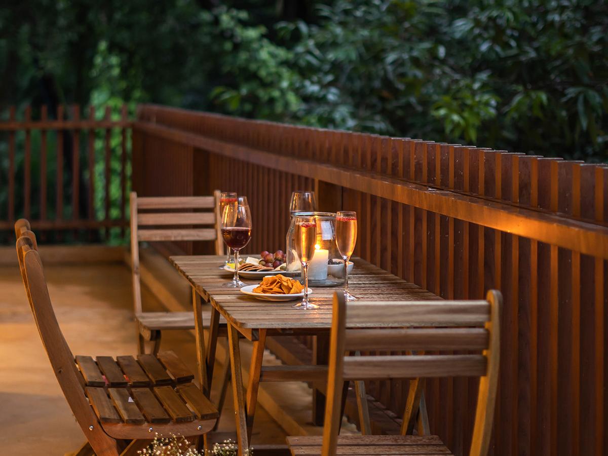 Villa Athini - Evening drinks setup