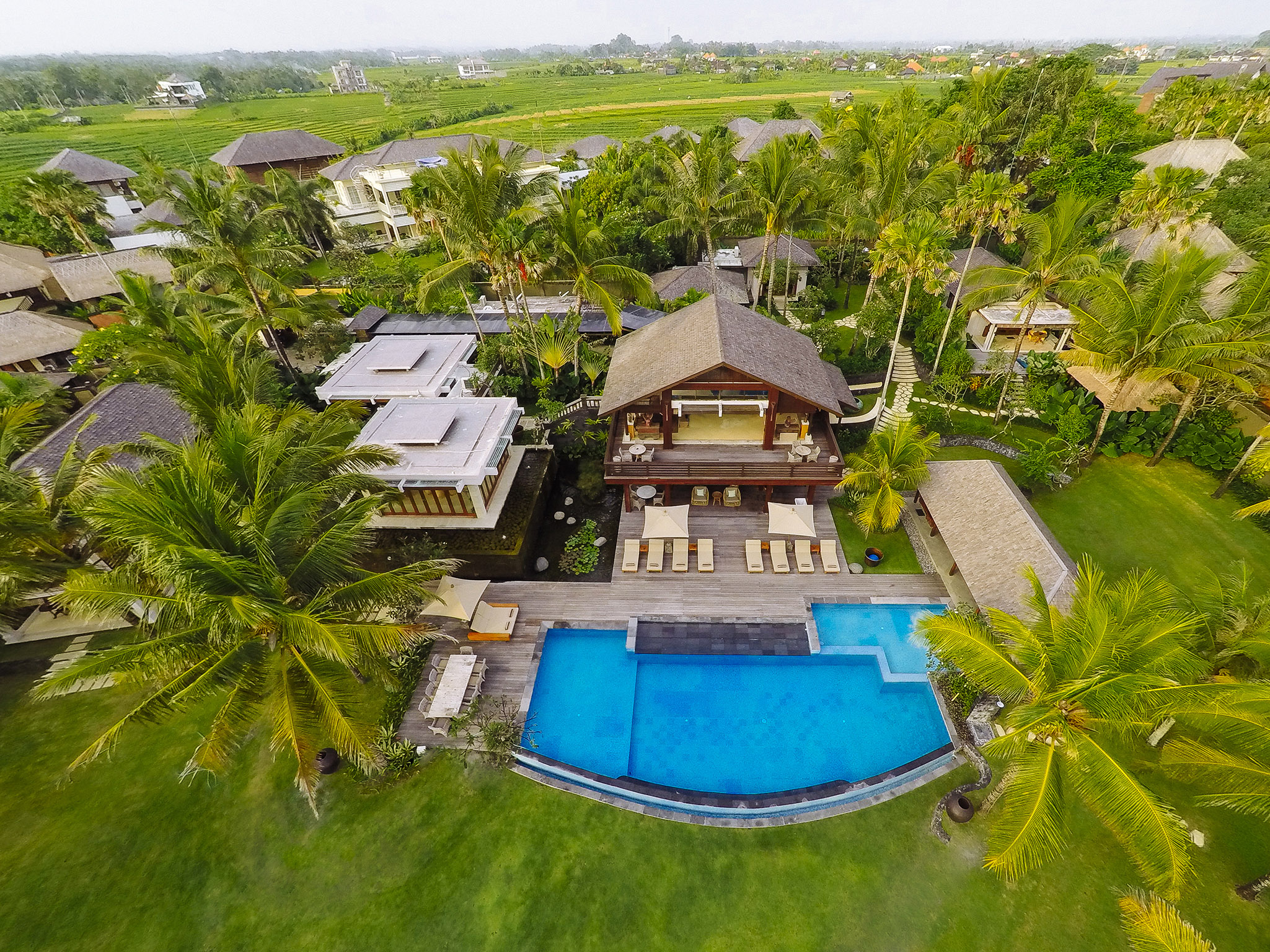 Villa Semarapura - Aerial - High left side of the garden
